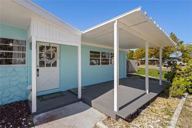 view of doorway to property