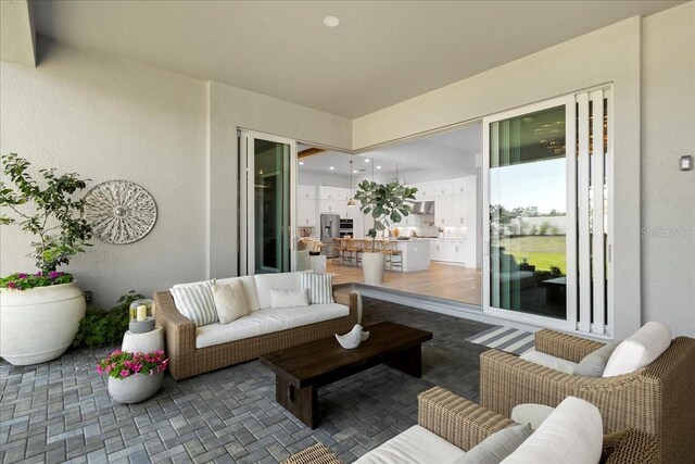 view of patio / terrace featuring outdoor lounge area