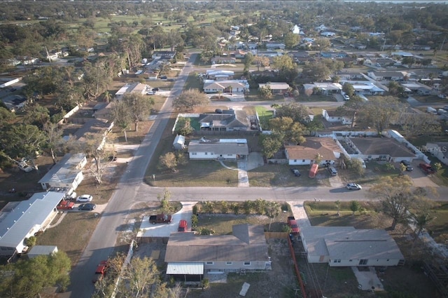 aerial view with a residential view