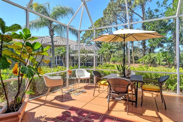 view of sunroom / solarium