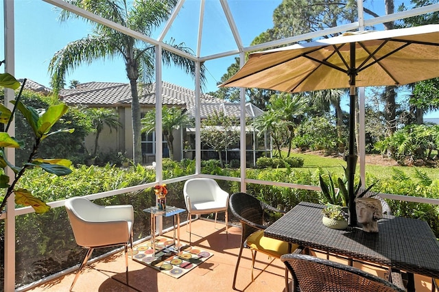 view of sunroom / solarium