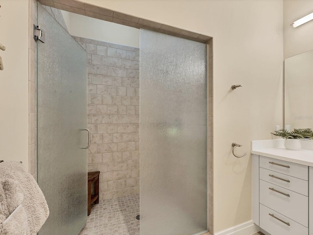 6512 Midnight Pass Rd Unit 504, Sarasota, FL 34242 - full bathroom featuring vanity and a stall shower