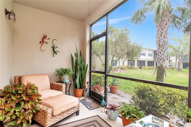 view of sunroom / solarium