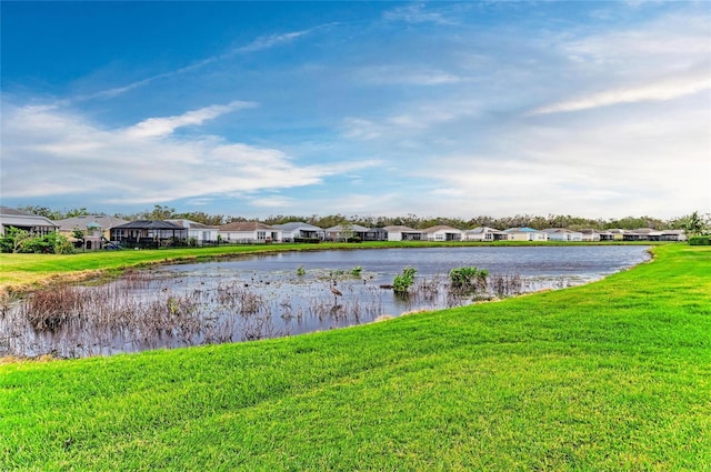 property view of water featuring a residential view