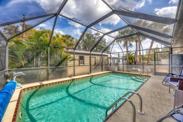 outdoor pool with a patio