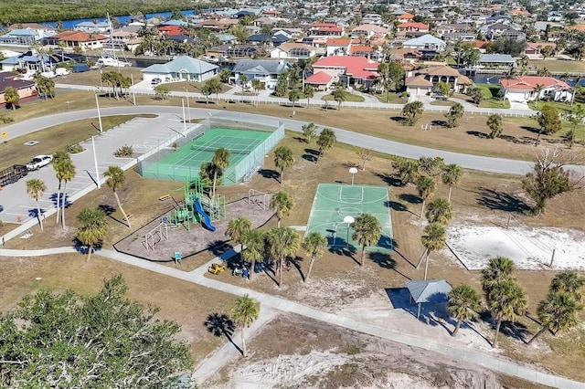 bird's eye view with a residential view