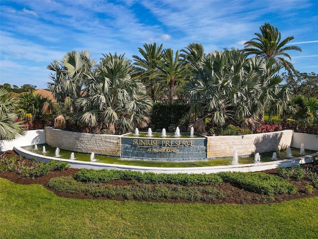 view of community sign