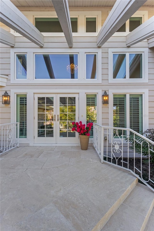 view of patio with french doors