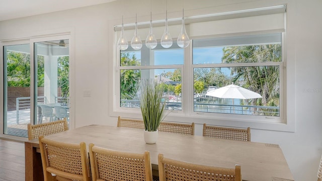 view of dining space