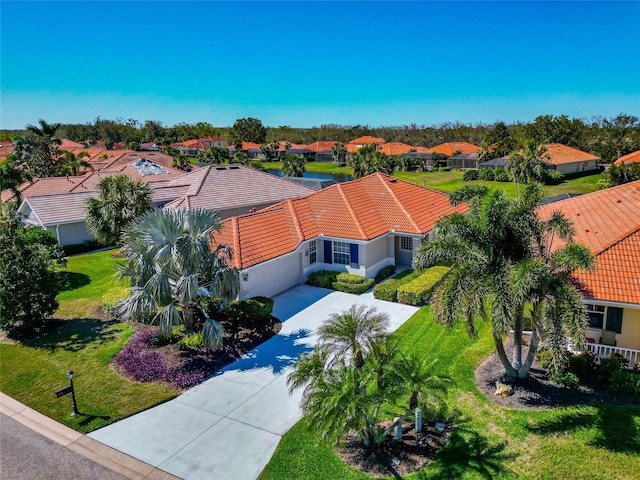 bird's eye view with a residential view