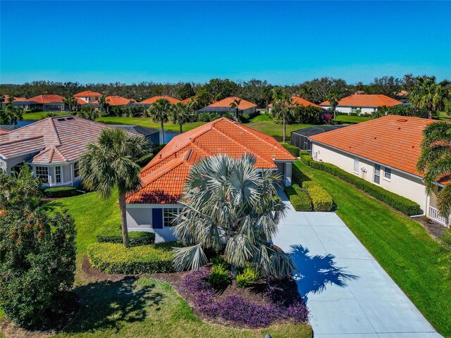 bird's eye view with a residential view