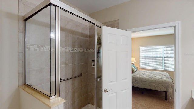 full bathroom featuring a stall shower and ensuite bath