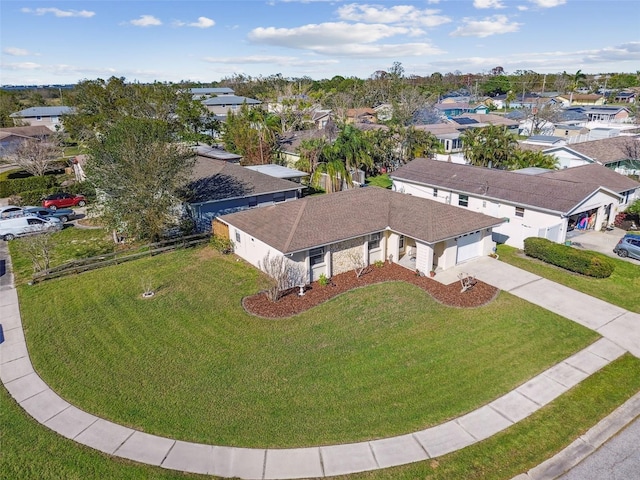 birds eye view of property featuring a residential view