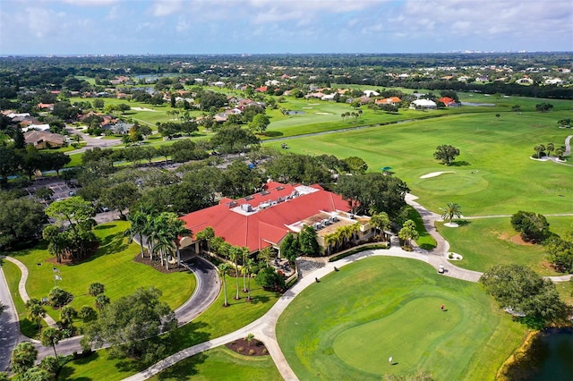 aerial view with golf course view