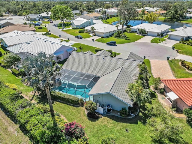 aerial view featuring a residential view