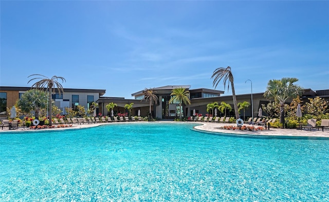 pool featuring a patio area