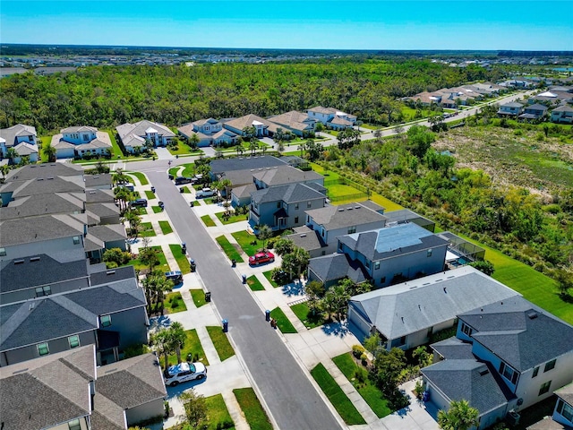 drone / aerial view featuring a residential view