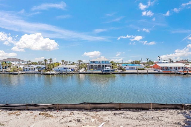 property view of water featuring a residential view