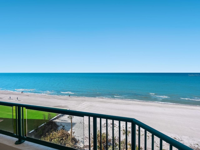 water view featuring a beach view