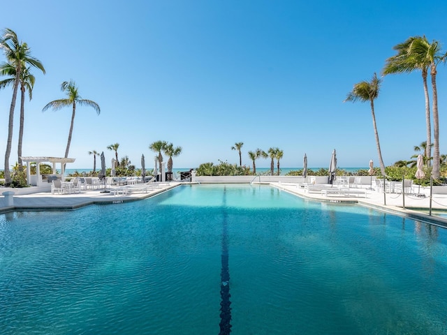 community pool featuring a patio area and a pergola