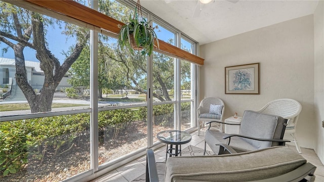 1711 Southwood St Unit 1711, Sarasota, FL 34231 - sunroom with a ceiling fan