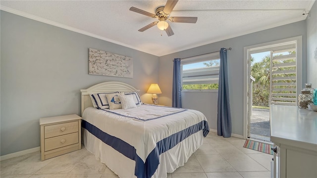 1711 Southwood St Unit 1711, Sarasota, FL 34231 - bedroom with crown molding, baseboards, and multiple windows