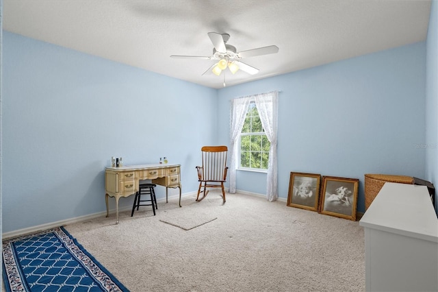 6156 41st St E, Bradenton, FL 34203 - living area with a ceiling fan and carpet