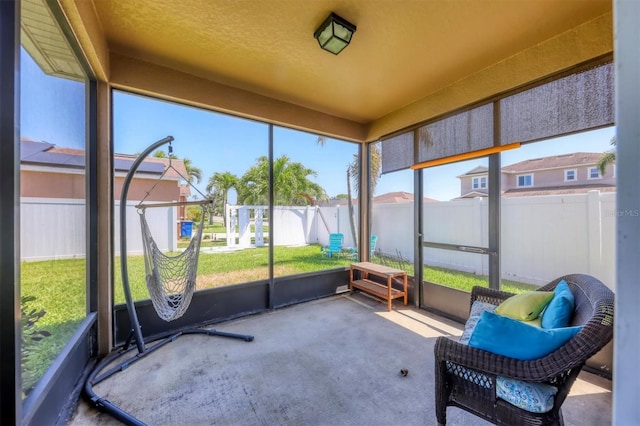 view of sunroom