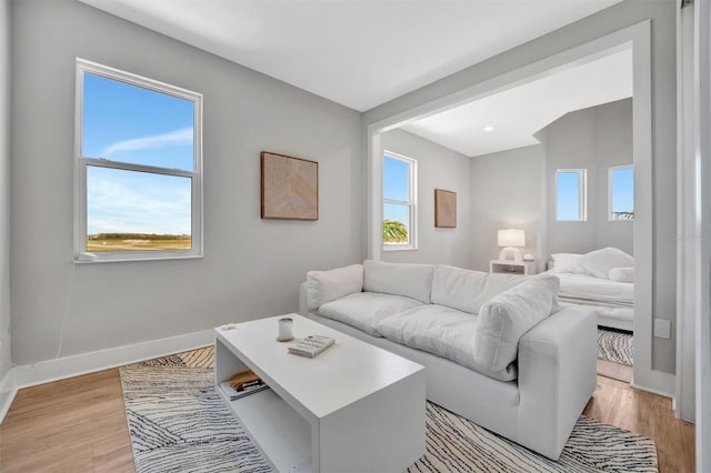 6027 White Mangrove Ln, Bradenton, FL 34210 - living area featuring light wood finished floors and baseboards