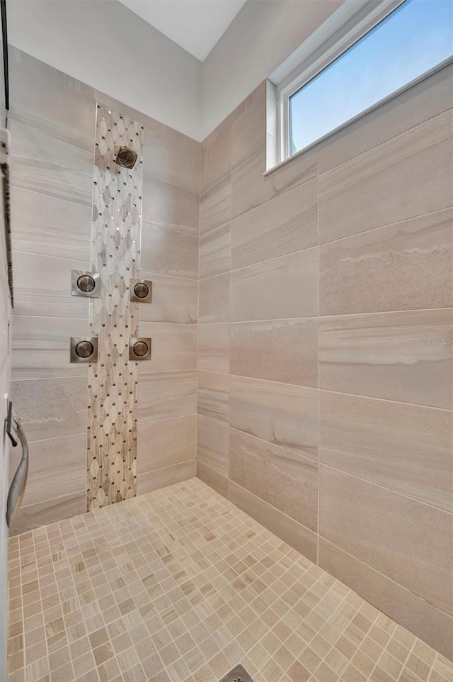 full bathroom with tiled shower