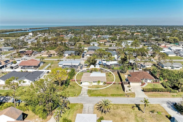 drone / aerial view featuring a residential view