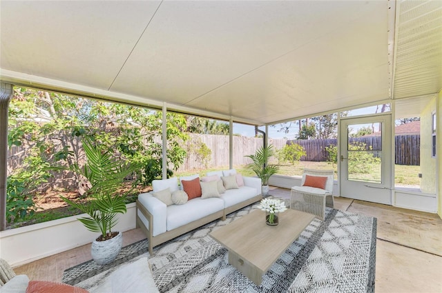 view of sunroom / solarium