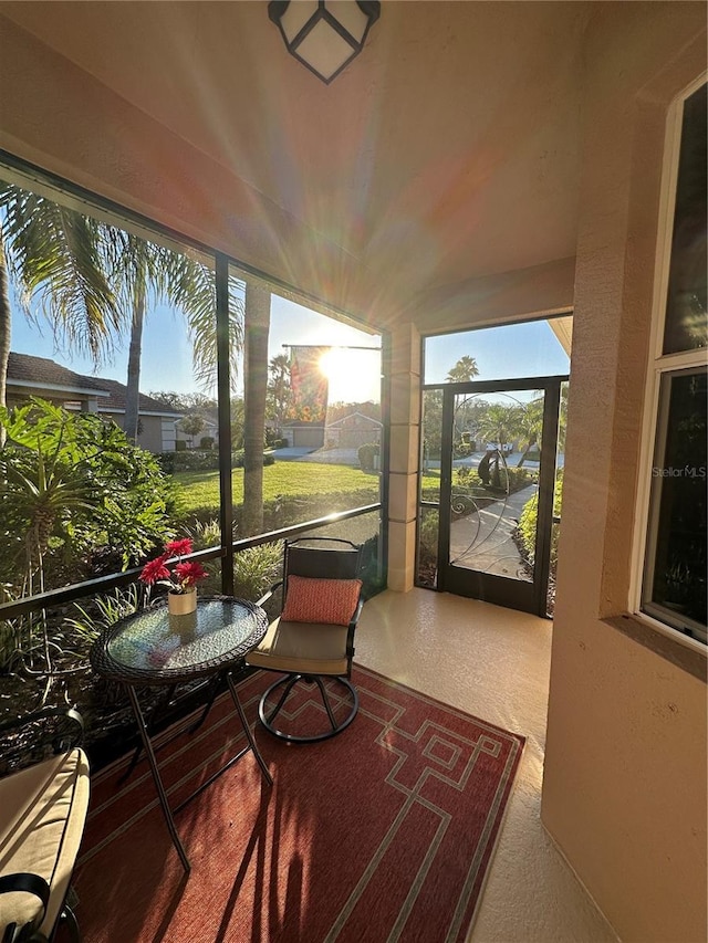 sunroom with a wealth of natural light