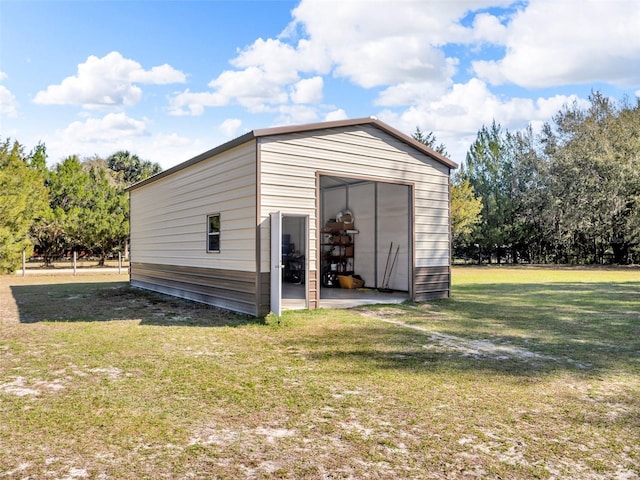 view of outbuilding with an outbuilding