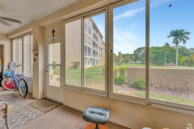 doorway featuring a sunroom