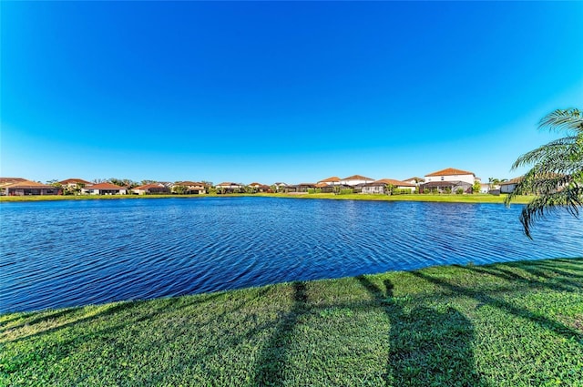 property view of water featuring a residential view