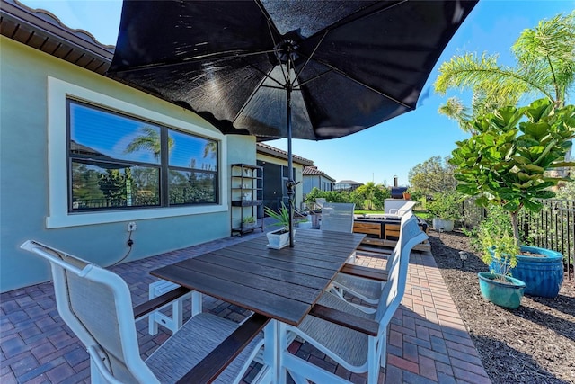 view of patio / terrace with fence