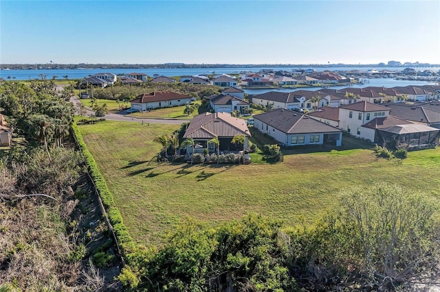 drone / aerial view featuring a residential view