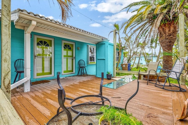 view of wooden deck