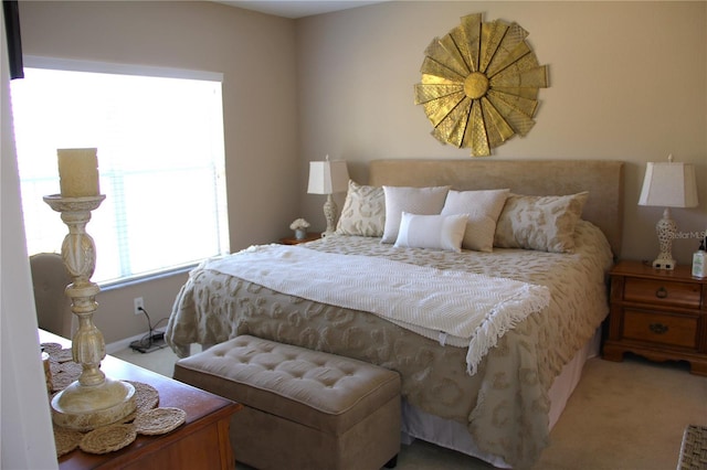 view of carpeted bedroom