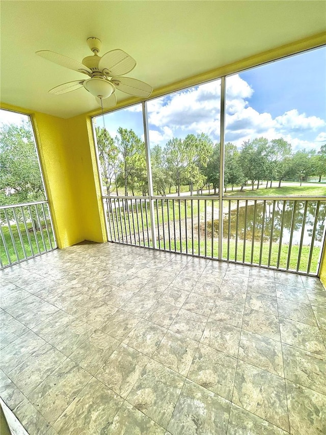 2060 Willow Hammock Cir Unit 201, Punta Gorda, FL 33983 - unfurnished sunroom with a water view