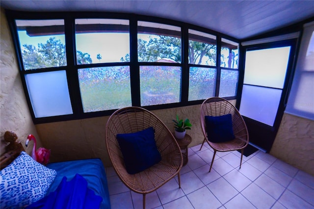 view of sunroom