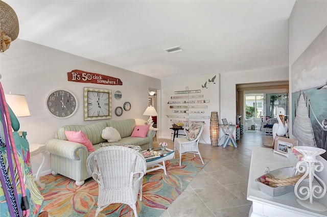 3807 41st Street Ct W Unit 52, Bradenton, FL 34205 - living area with tile patterned floors and visible vents