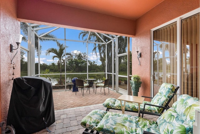 view of sunroom