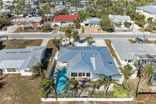 aerial view featuring a residential view