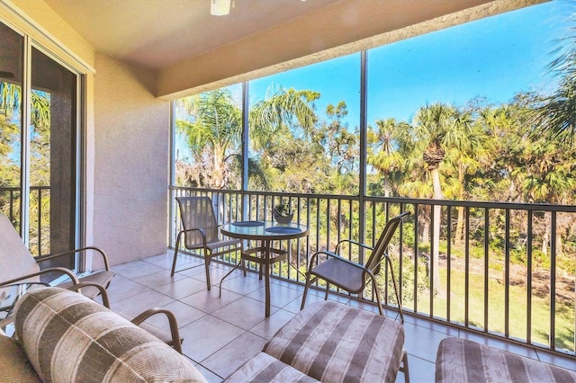 view of sunroom