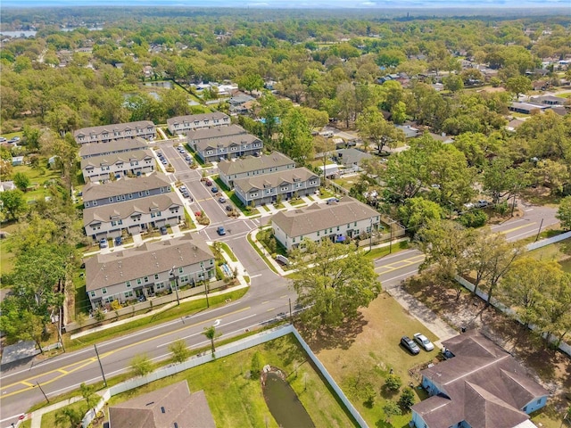 bird's eye view with a residential view