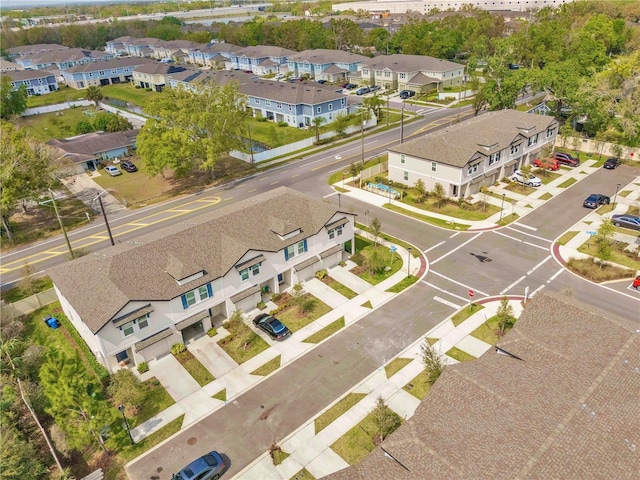 aerial view featuring a residential view