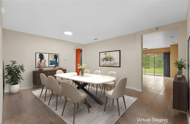 5412 72nd Ter E, Ellenton, FL 34222 - dining area with baseboards, tile patterned floors, and recessed lighting