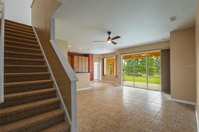5412 72nd Ter E, Ellenton, FL 34222 - staircase featuring ceiling fan, tile patterned flooring, baseboards, and recessed lighting